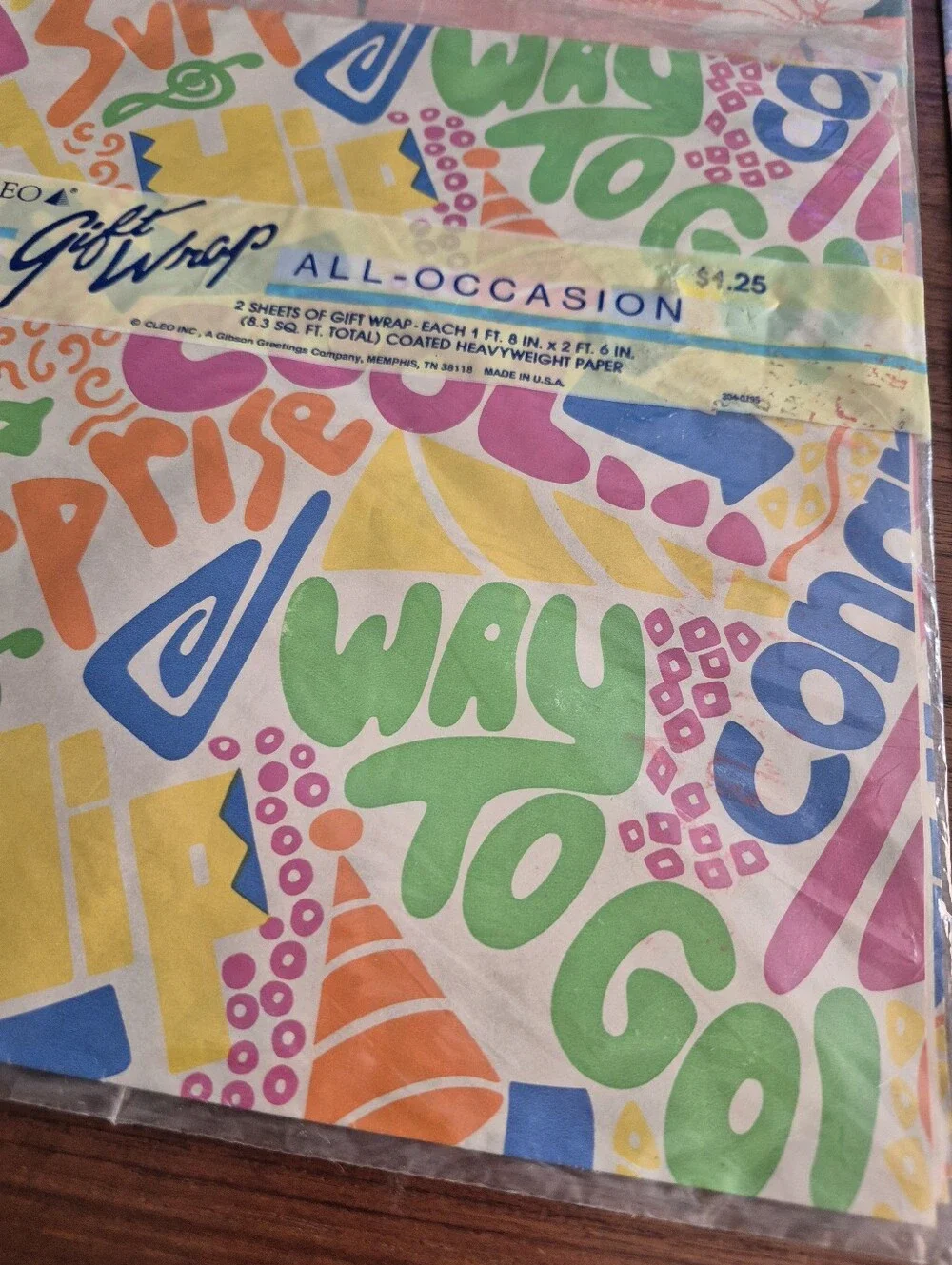 Assorted vintage 1990s gift wrap